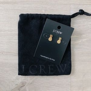 J. Crew Pineapple Stud Earrings NWT